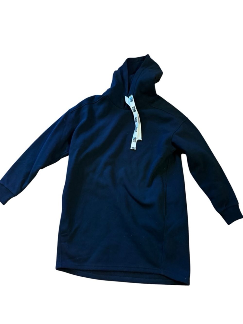 UGG black Hoodie Dress with White Drawstring